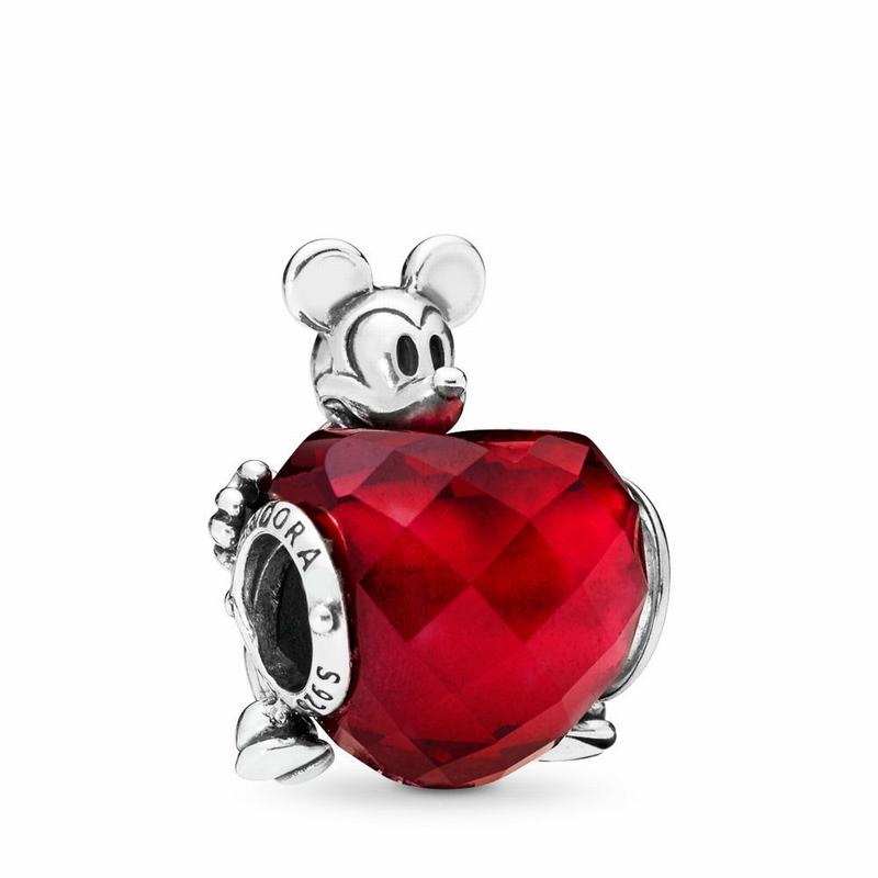 Pandora Australia Disney Mickey Love Heart Charm - Sterling Silver | YBZSHR658